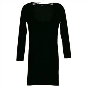 Zara Classic Black Long Sleeve Dress